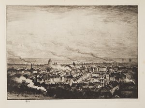 Londres depuis Parliament Hill, pub.1923 - Christopher Richard Wynne Nevinson