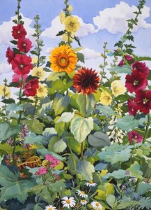 Rose trémière et tournesols, 2003 - Christopher Ryland