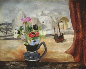 Anémones dans une Fenêtre en Cornouailles - Christopher Wood
