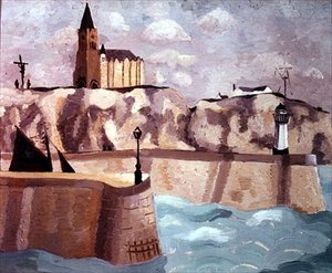 Église sur la falaise, Dieppe, 1929 - Christopher Wood