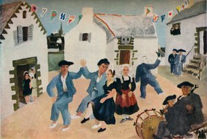 Marins dansants, Bretagne par Christopher Woods, 1930, 1936