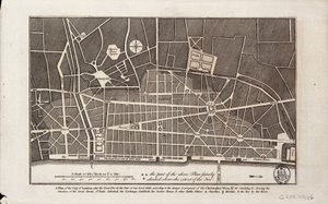 Plan de la ville de Londres après le grand incendie de 1666 - Christopher Wren