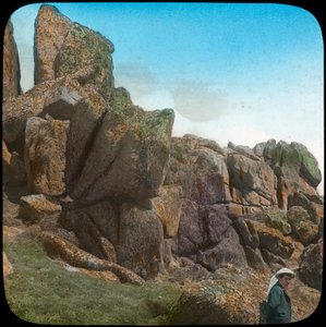 Chaise des dames souhaitant, Logan Rock, près de Treen, Cornouailles, fin 19ème ou début 20ème siècle - Church Army Lantern Department
