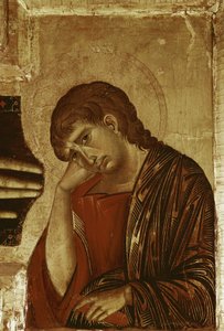 Crucifix : Détail de Saint Jean (détail) - Cimabue