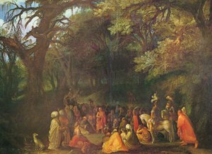 Allemand : Die Predigt Johannes des Täufers Preaching of John the Baptist - Circle of Adam Elsheimer