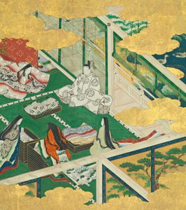 Une belle guirlande Tamakazura, 17ème siècle - Circle of Tosa Mitsuyoshi