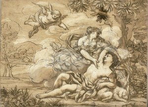Diane et Endymion - Ciro Ferri