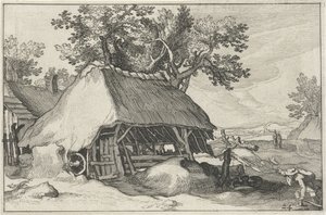 Ferme (série: Paysages avec fermes) - Claes Jansz. Visscher (II)