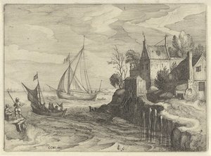 Navires près de la côte