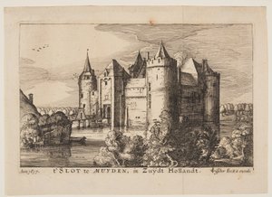 Le château de Muiden (en sens inverse), extrait de Quatre châteaux en Hollande et Utrecht