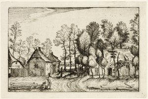 Paysage avec arbres taillés, planche dix-sept d