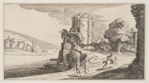 Tour ronde sur une rivière, extrait de Paysages (Playsante Lantschappen) - Claes Jansz. Visscher II