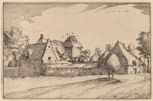 Ferme Enceinte - Claes Jansz Visscher after Johannes van Doetechum, the Elder after Lucas