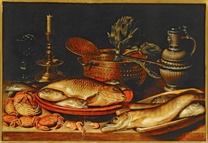 Nature morte avec poissons ...