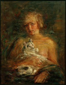 Fille avec chat