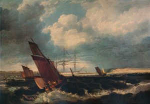 Navire de garde au large du Nore, c1844