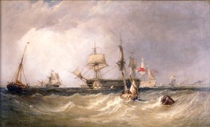Navires de guerre au large de Portsmouth, Hampshire