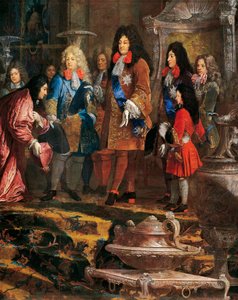 Louis XIV recevant la soumission, Doge de Gênes en mai 1685 (détail) - Claude Guy Halle