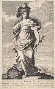 Sémiramis des Sept Merveilles du monde, c.1639-40 (eau-forte et gravure) - Claude (after) Vignon