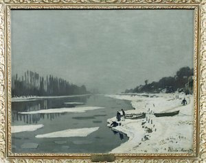 Glacons sur la Seine a Bougival … - Claude (follower of) Monet
