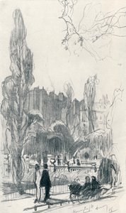 Dans les jardins de Kensington - Première étape, vers 1920 - Claude Allin Shepperson