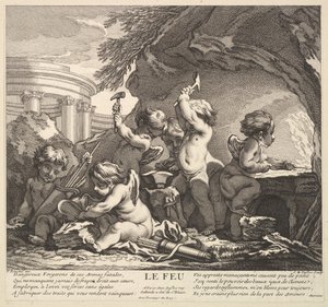 Feu, 18e siècle - Claude Augustin Duflos