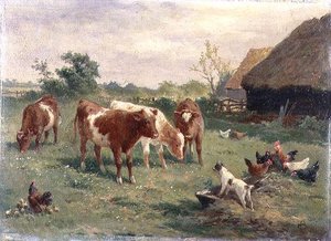 Chien dans la mangeoire