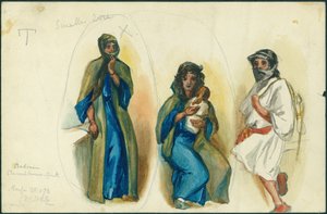 Brûleurs de charbon bédouins, Mont Carmel, près de Haïfa, 1873 - Claude Conder
