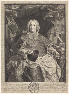 Charles-Gaspard-Guillaume de Vintimille du Luc, archevêque de Paris - Claude Drevet after Hyacinthe Rigaud