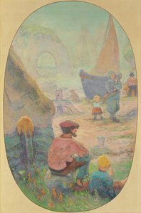Pêcheurs à Étretat