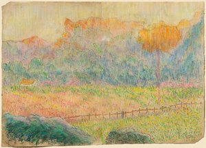 Étude pour "Paysage avec figure et maisons"