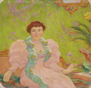 Jeune femme à la robe rose, vers 1893