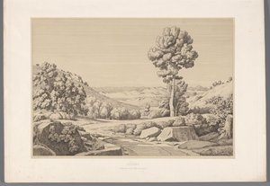 Paysage avec chemin (Vues des sites les plus célèbres de la Grèce antique)