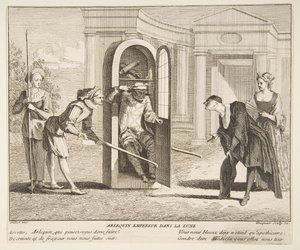 Arlequin, Empereur sur la Lune - Claude Gillot, Jacques Gabriel Huquier