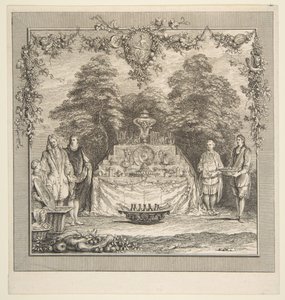 La collation préparée dans un jardin