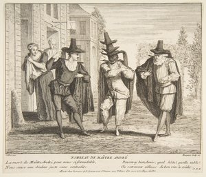 La mort de Maître André. Créateurs : Claude Gillot, Jacques Gabriel Huquier