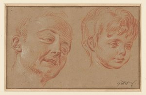 Esquisse de deux têtes