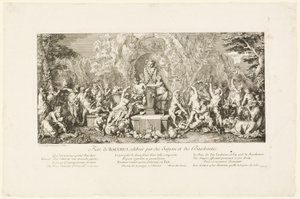 Fête de Bacchus célébrée par les satyres et les bacchantes - Claude Gillot