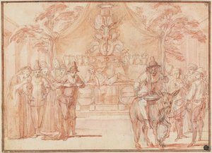 Scène de "La tombe de Maître André" - Claude Gillot