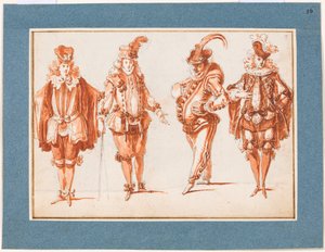 Vier Kostümfiguren