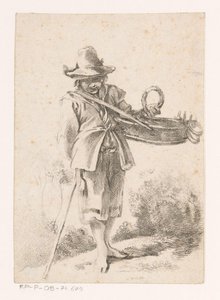 Jeune vendeur de pains dans un paysage - Claude Henri Watelet