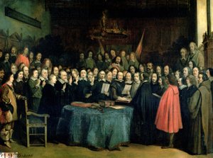 Le Serment de ratification du traité de Münster, 15 mai 1648, c.1837