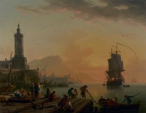 Port méditerranéen. Calme, repos du soir.