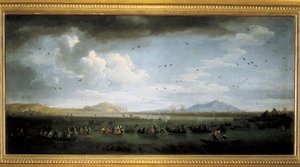 Charles de Bourbon chassant des canards au lac Patria, peinture de Joseph Vernet - Claude Joseph Vernet