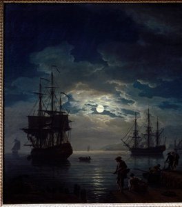 Pêche au clair de lune (détail) - Claude Joseph Vernet
