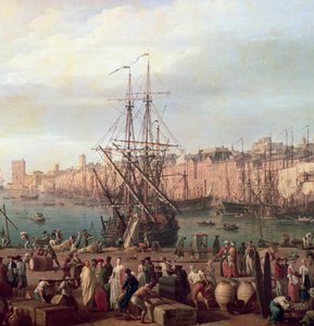 Vue matinale du port intérieur de Marseille et du pavillon de l