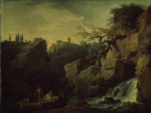 Paysage romantique dans le goût de Salvatore Rosa, 1746 - Claude Joseph Vernet