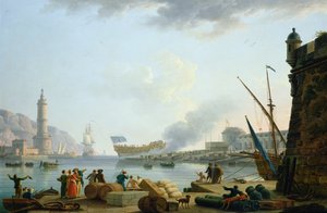 Le lancement du navire de guerre à l