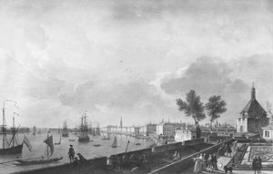 Vue du port de Bordeaux depuis le Château Trompette - Claude Joseph Vernet