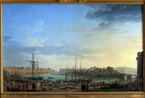 Vue du port de Dieppe
